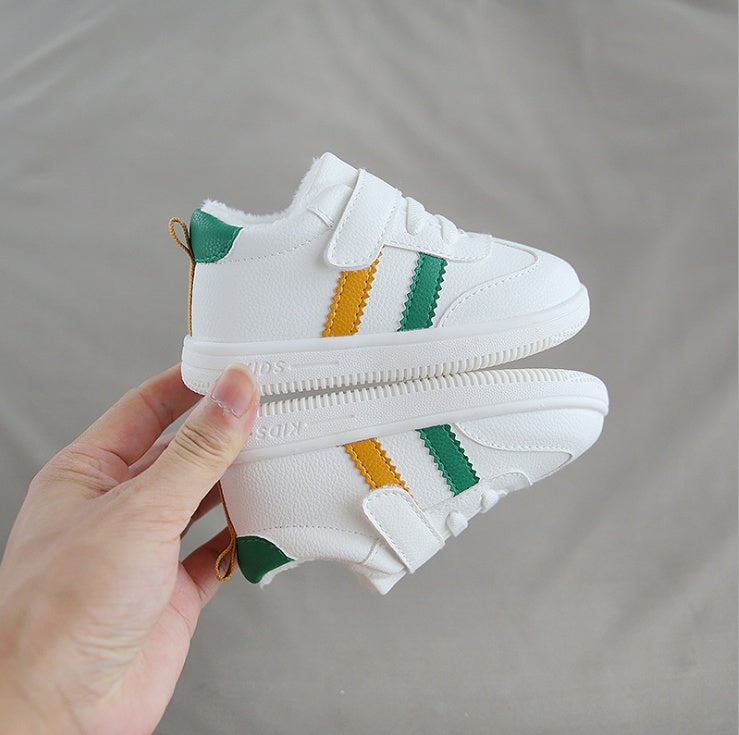 The Perfect First Step: Baby White Velcro Shoes